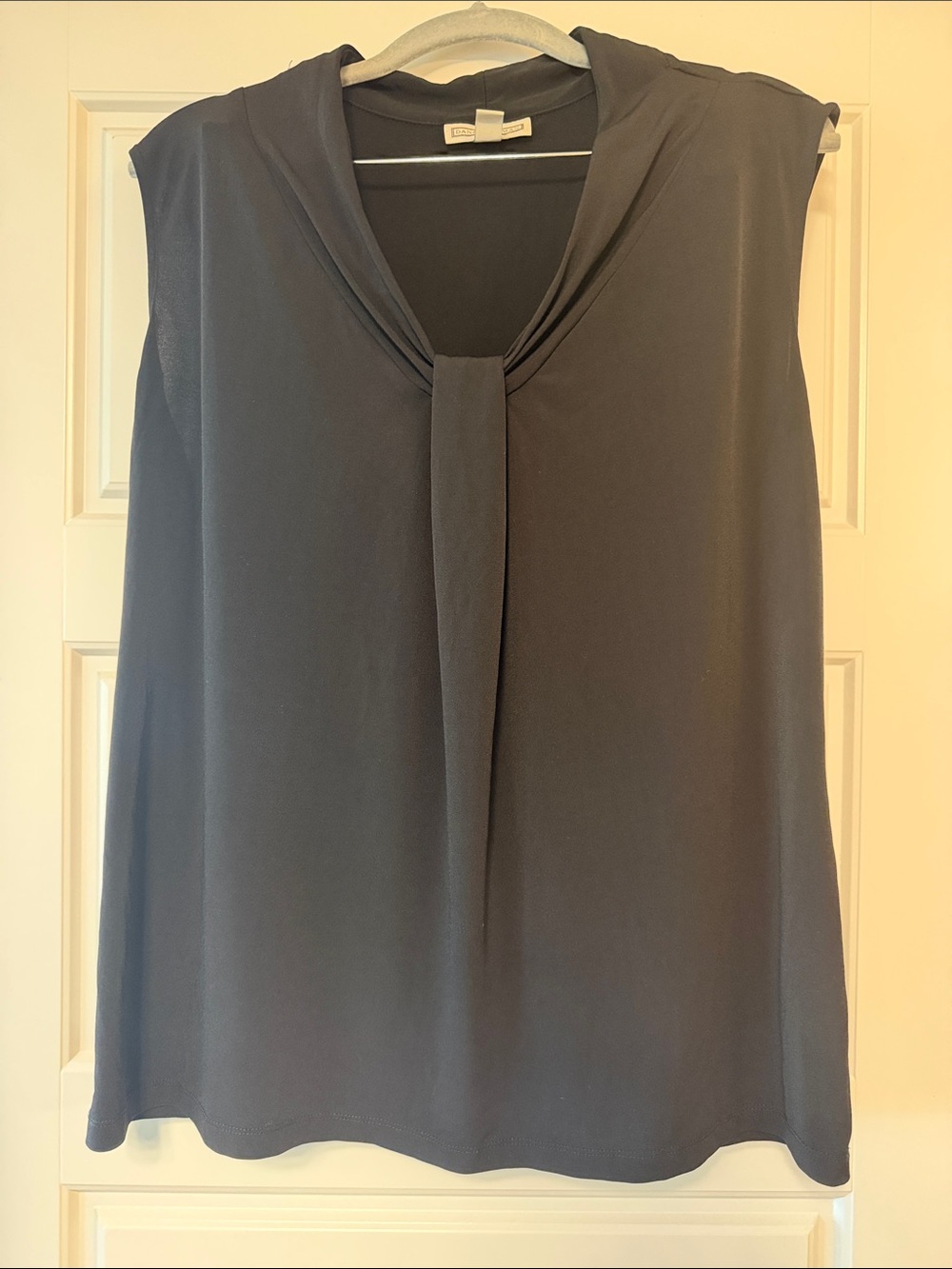Dana Buchman Charcoal Sleeveless Tie-Neck Camisole